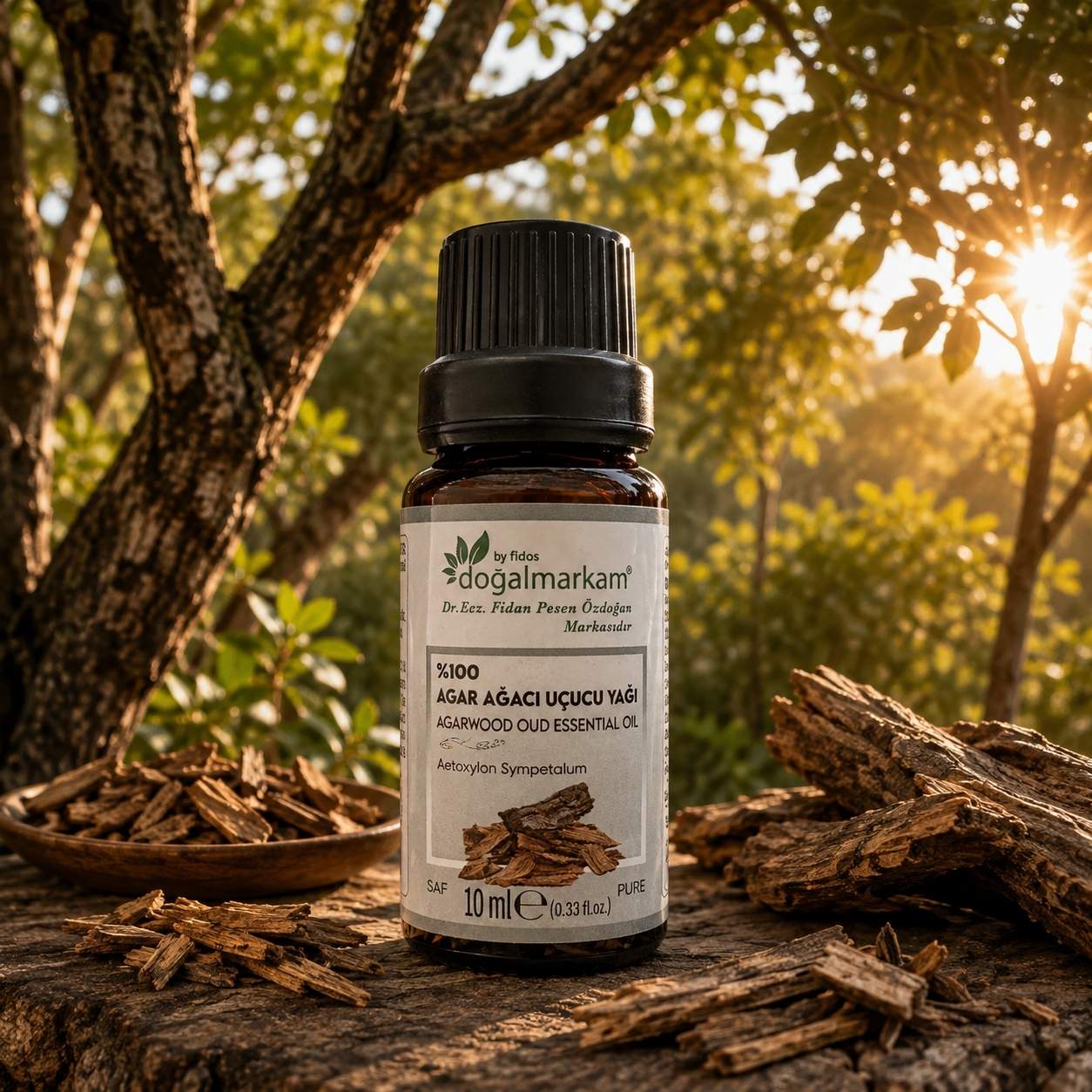 Doğal Markam Agar Ağacı ( Agarwood - Oud )Uçucu Yağı 10 Ml 