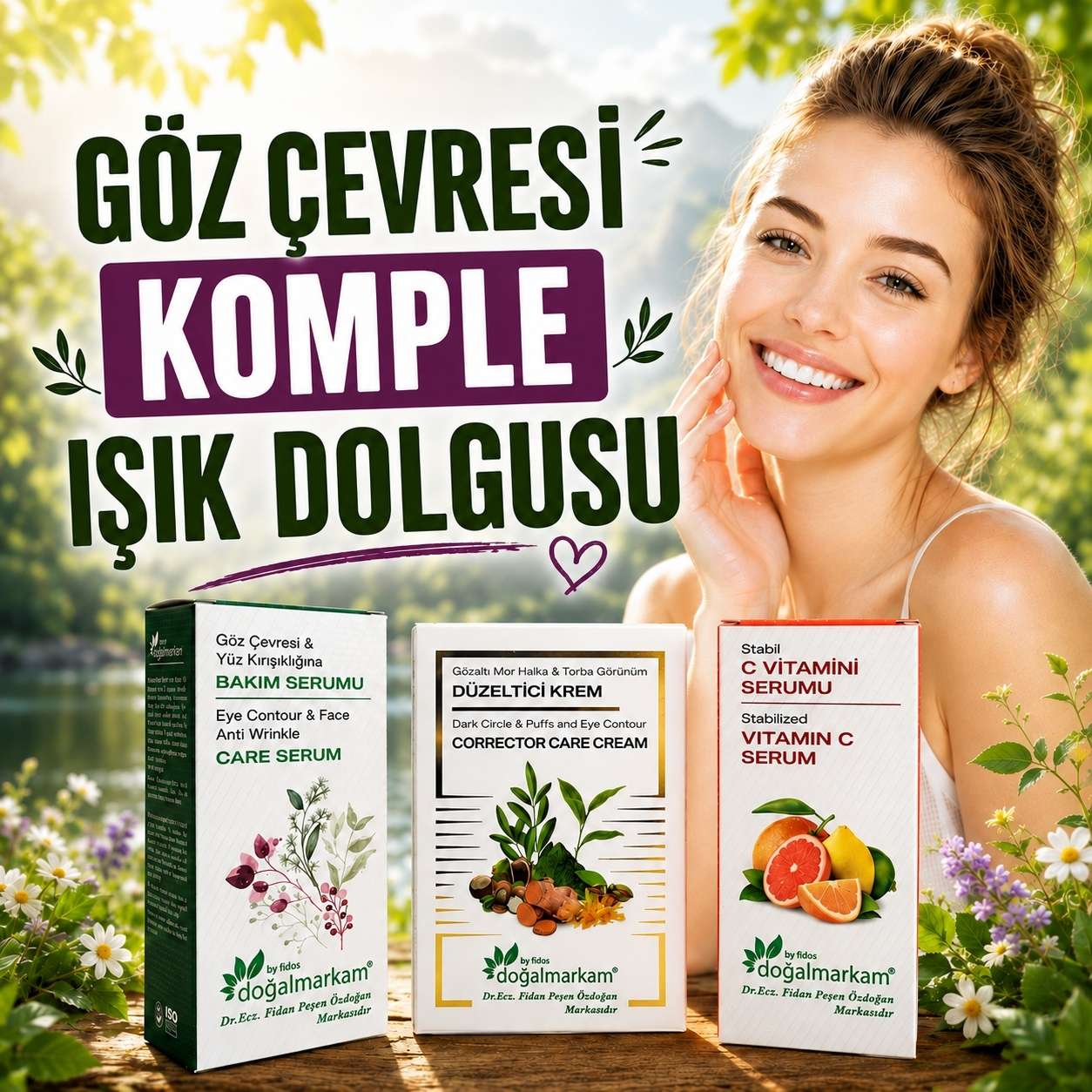 Doğal Markam Göz Çevresi Komple Işık Dolgusu Seti - 1