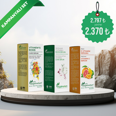 DOĞAL MARKAM - Doğalmarkam 3'Lü Gençlik Paketi Doğalmarkam C Vitamini, Doğalmarkam Vitanem's Bomb, Doğalmarkam Göz Çevresi ve Yüz Kırışıklığı Bakım Serumu