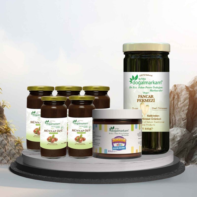 Doğalmarkam 5li Hünnap Özü, 1 Pancar Pekmezi 1 Junior Kids Çocuk Majun Set - 1