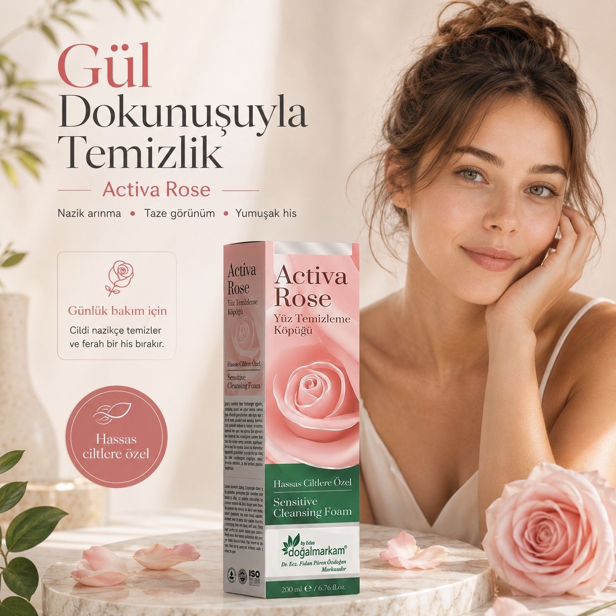 Doğalmarkam Activa Rose Yüz Temizleme Köpüğü 200 ML - 1