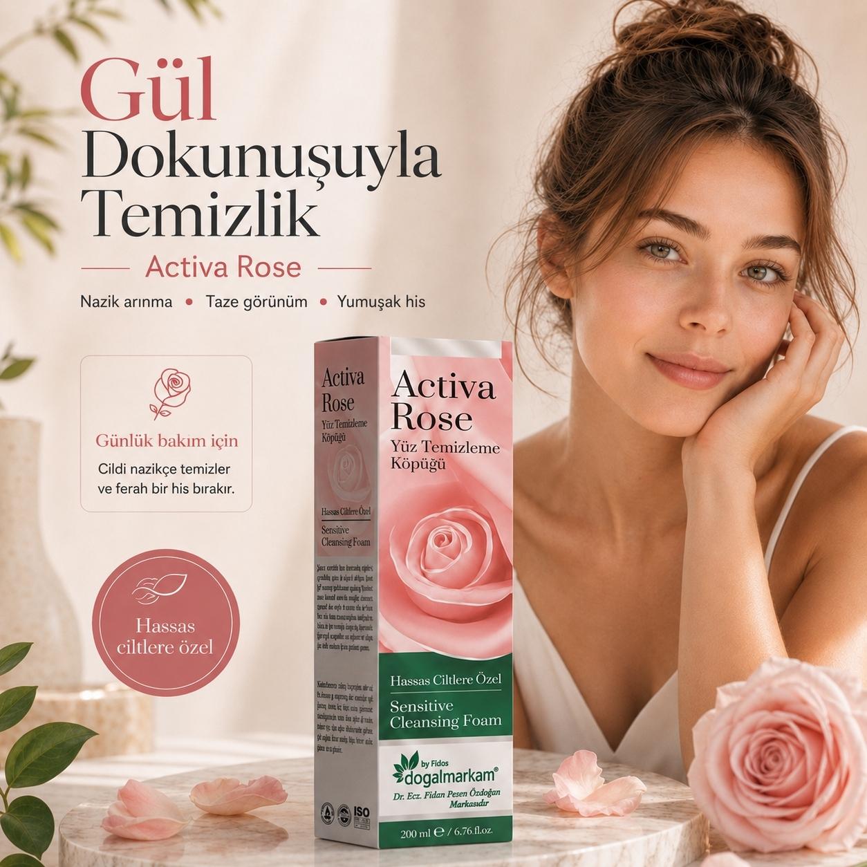 Doğalmarkam Activa Rose Yüz Temizleme Köpüğü 200 ML