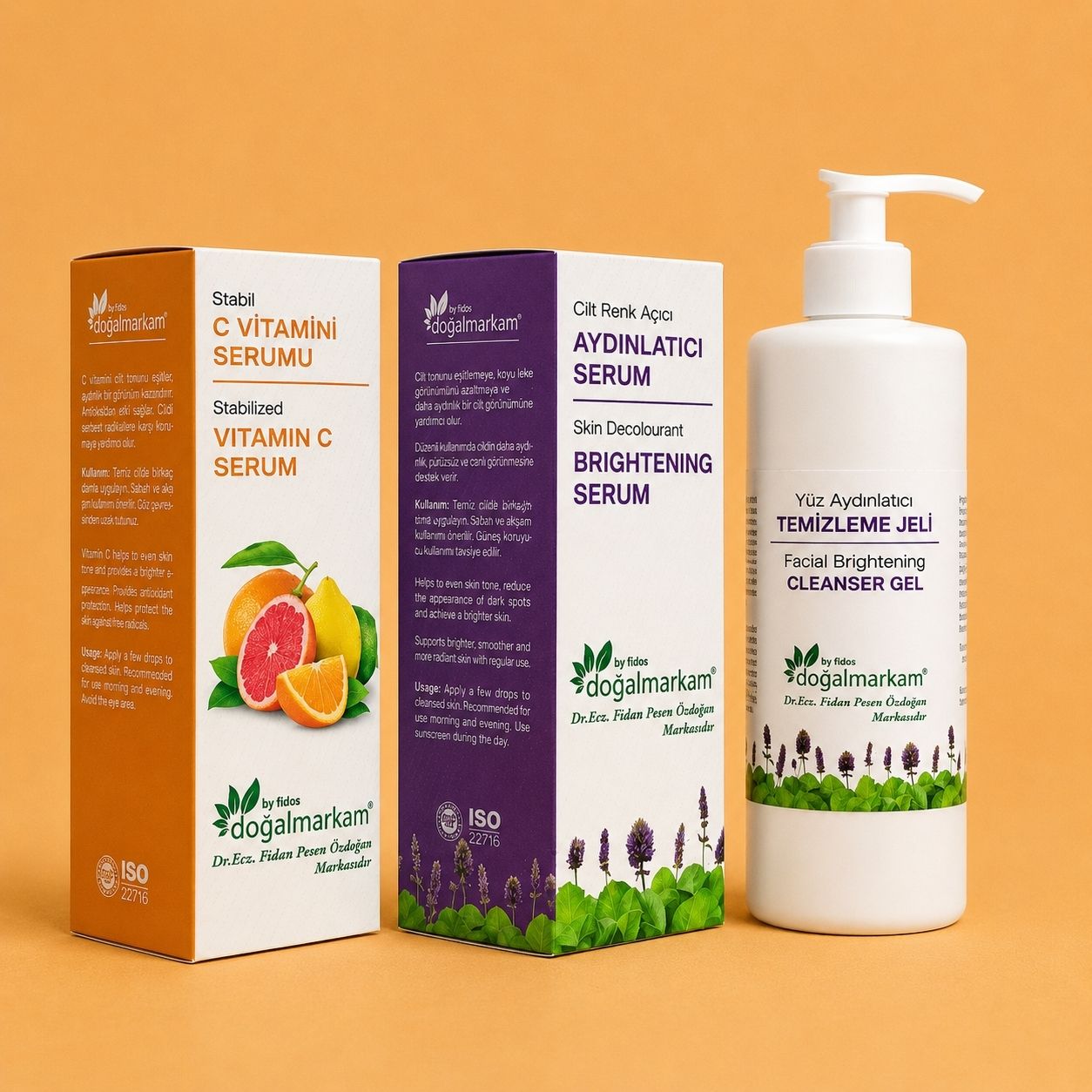 Doğalmarkam C Vitamini, Doğalmarkam Aydınlatıcı Serum ve Doğalmarkam Yüz Aydınlatıcı Temizleme Jeli Üçlü Set - 2