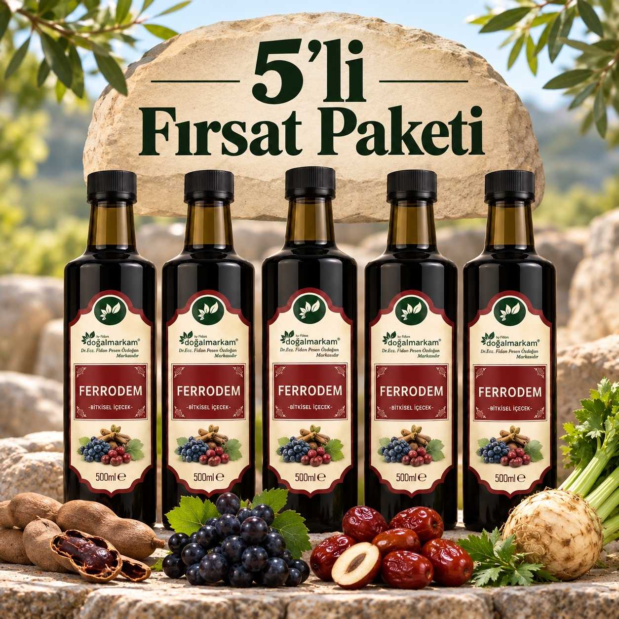 DOĞALMARKAM FERRODEM BİTKİSEL İÇECEK 5'li SET