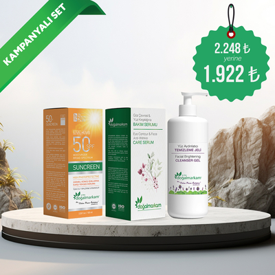 DOĞAL MARKAM - Doğalmarkam Göz Çevresi ve Yüz Kırışıklığı Bakım Serumu, Doğalmarkam Yüz Temizleme Jeli ve Doğalmarkam Güneş Kremi Üçlü Set