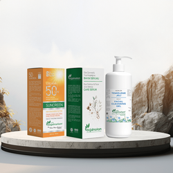 DOĞAL MARKAM - Doğalmarkam Göz Çevresi ve Yüz Kırışıklığı Bakım Serumu, Doğalmarkam Yüz Temizleme Jeli ve Doğalmarkam Güneş Kremi Üçlü Set