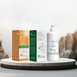 Doğalmarkam Göz Çevresi ve Yüz Kırışıklığı Bakım Serumu, Doğalmarkam Yüz Temizleme Jeli  ve Doğalmarkam Güneş Kremi Üçlü Set