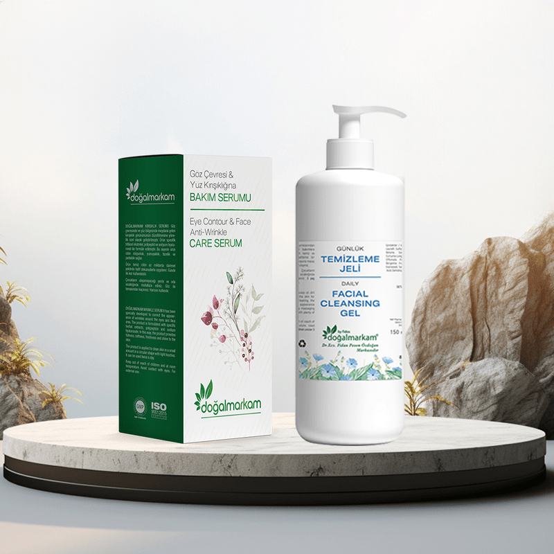 DOĞAL MARKAM - Doğalmarkam Göz Çevresi ve Yüz Kırışıklığı Bakım Serumu ve Doğalmarkam Yüz Temizleme Jeli İkili Set