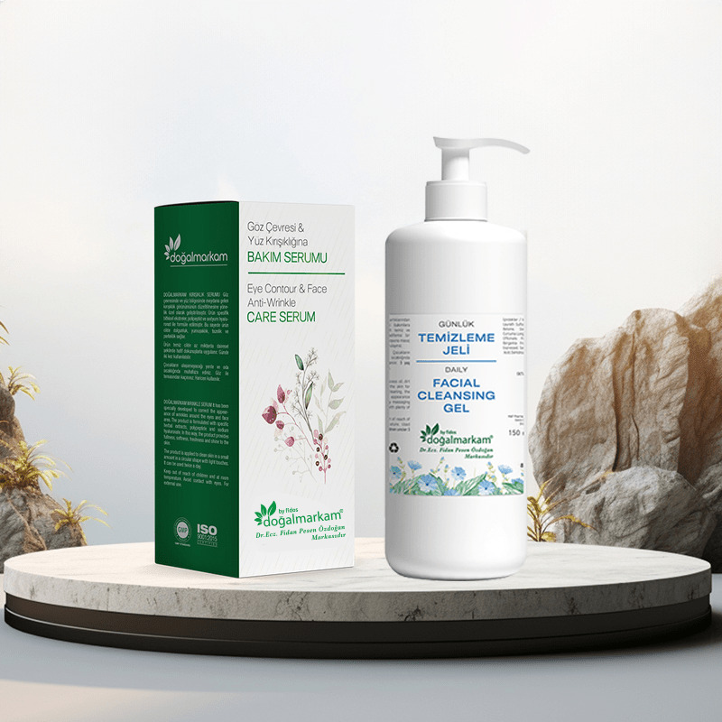 Doğalmarkam Göz Çevresi ve Yüz Kırışıklığı Bakım Serumu ve Doğalmarkam Yüz Temizleme Jeli İkili Set - 1