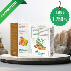 DOĞAL MARKAM - Doğalmarkam Gözaltı Mor Halka & Torba Görünüm Düzeltici Krem ve Doğalmarkam C Vitamini Serum İkili Set