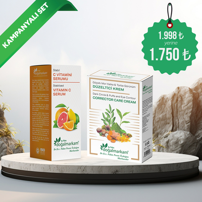 DOĞAL MARKAM - Doğalmarkam Gözaltı Mor Halka & Torba Görünüm Düzeltici Krem ve Doğalmarkam C Vitamini Serum İkili Set
