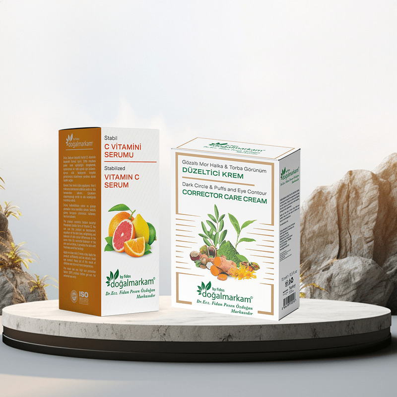 Doğalmarkam Gözaltı Mor Halka & Torba Görünüm Düzeltici Krem ve Doğalmarkam C Vitamini Serum İkili Set - 1