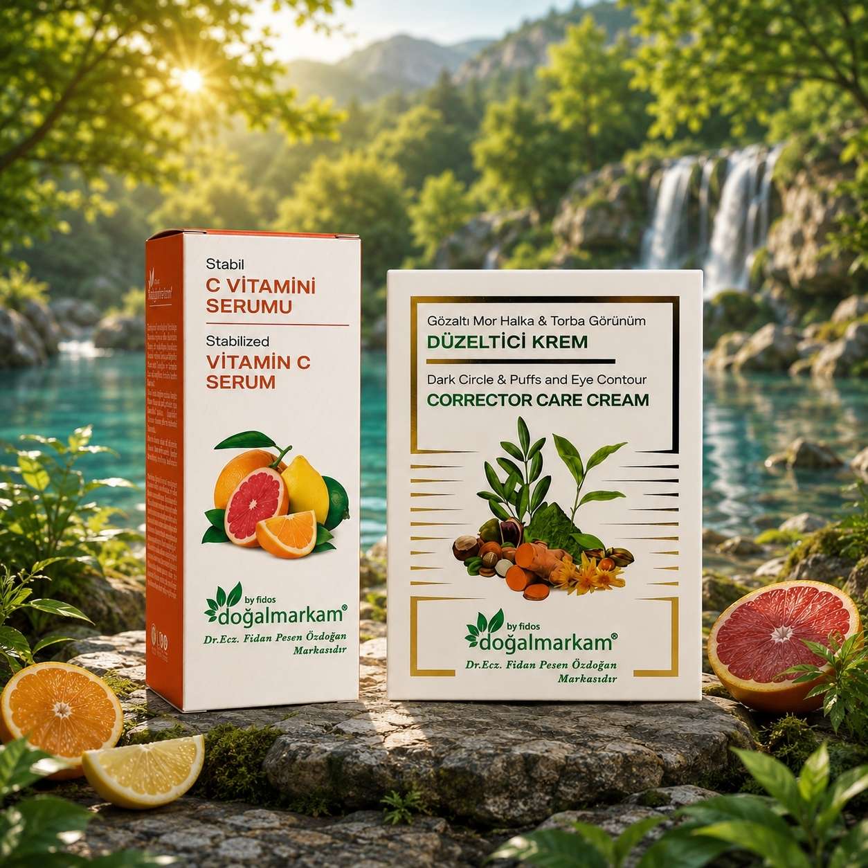 Doğalmarkam Gözaltı Mor Halka & Torba Görünüm Düzeltici Krem ve Doğalmarkam C Vitamini Serum İkili Set - 3