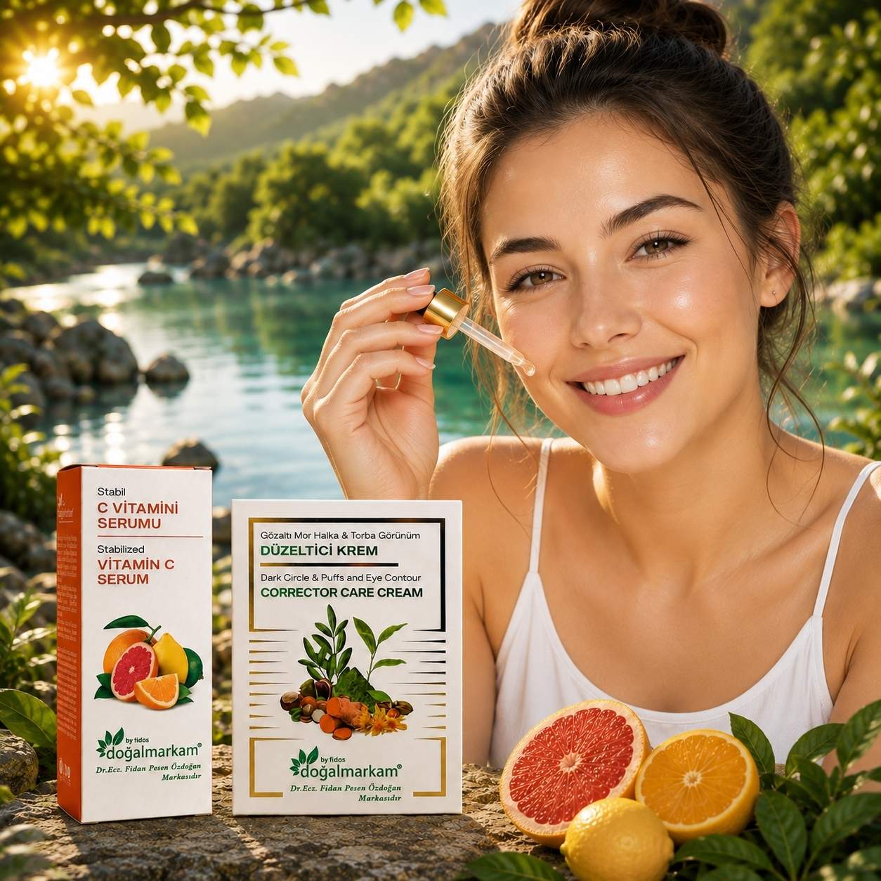 Doğalmarkam Gözaltı Mor Halka & Torba Görünüm Düzeltici Krem ve Doğalmarkam C Vitamini Serum İkili Set