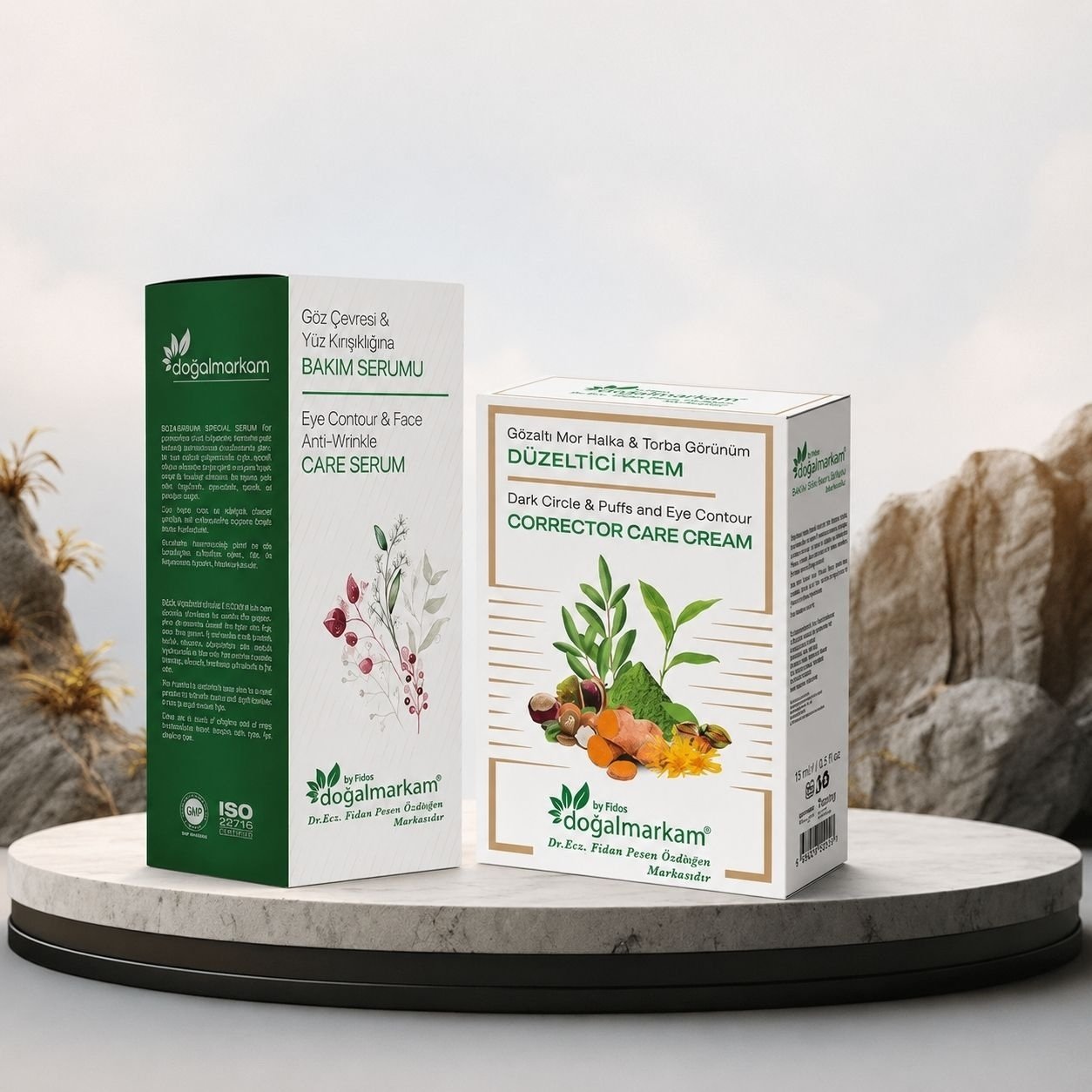 Doğalmarkam Gözaltı Mor Halka & Torba Görünüm Düzeltici Krem ve Doğalmarkam Göz Çevresi ve Yüz Kırışıklığı Bakım Serumu İkili Set - 2