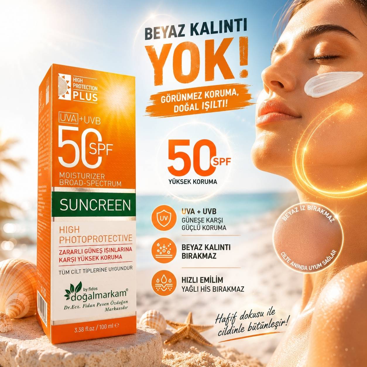 Doğalmarkam Güneş Kremi SPF50 100 ml - 1