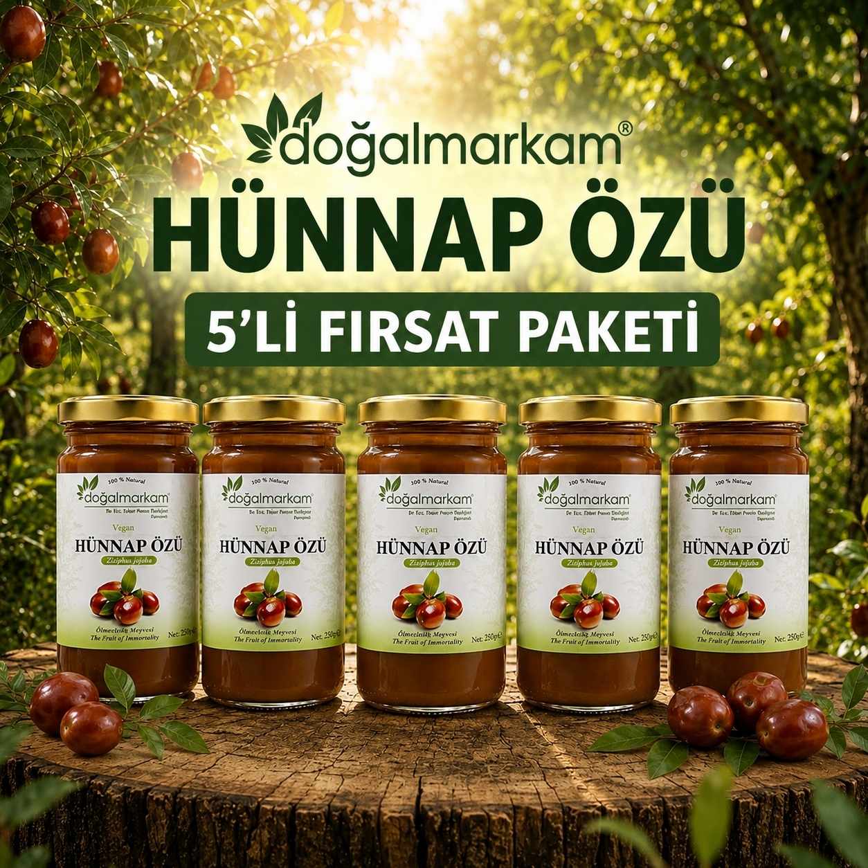 Doğalmarkam Hünnap Özü 5 li Paket
