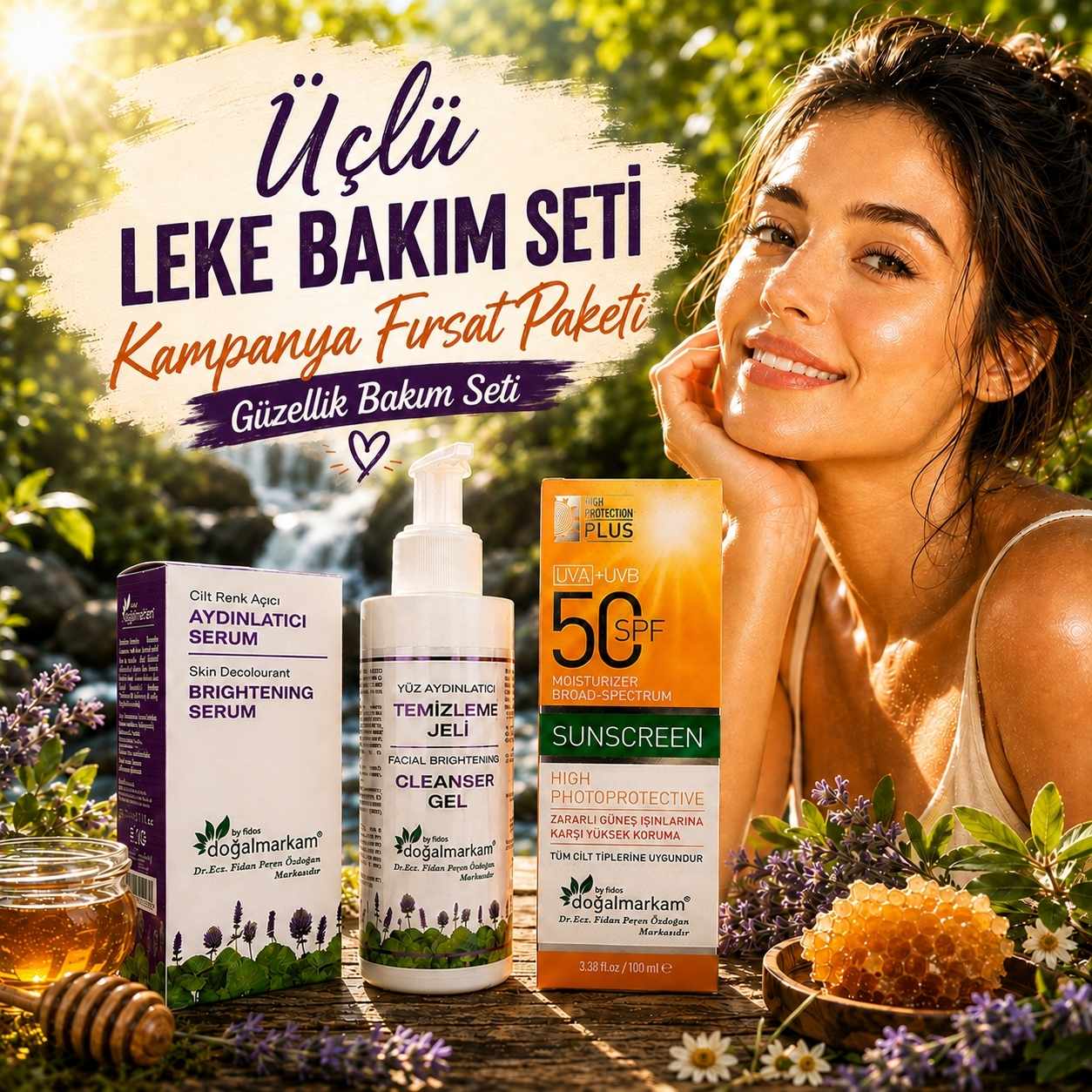 Doğalmarkam Üçlü Leke Giderici Güzellik Bakım Seti - 1