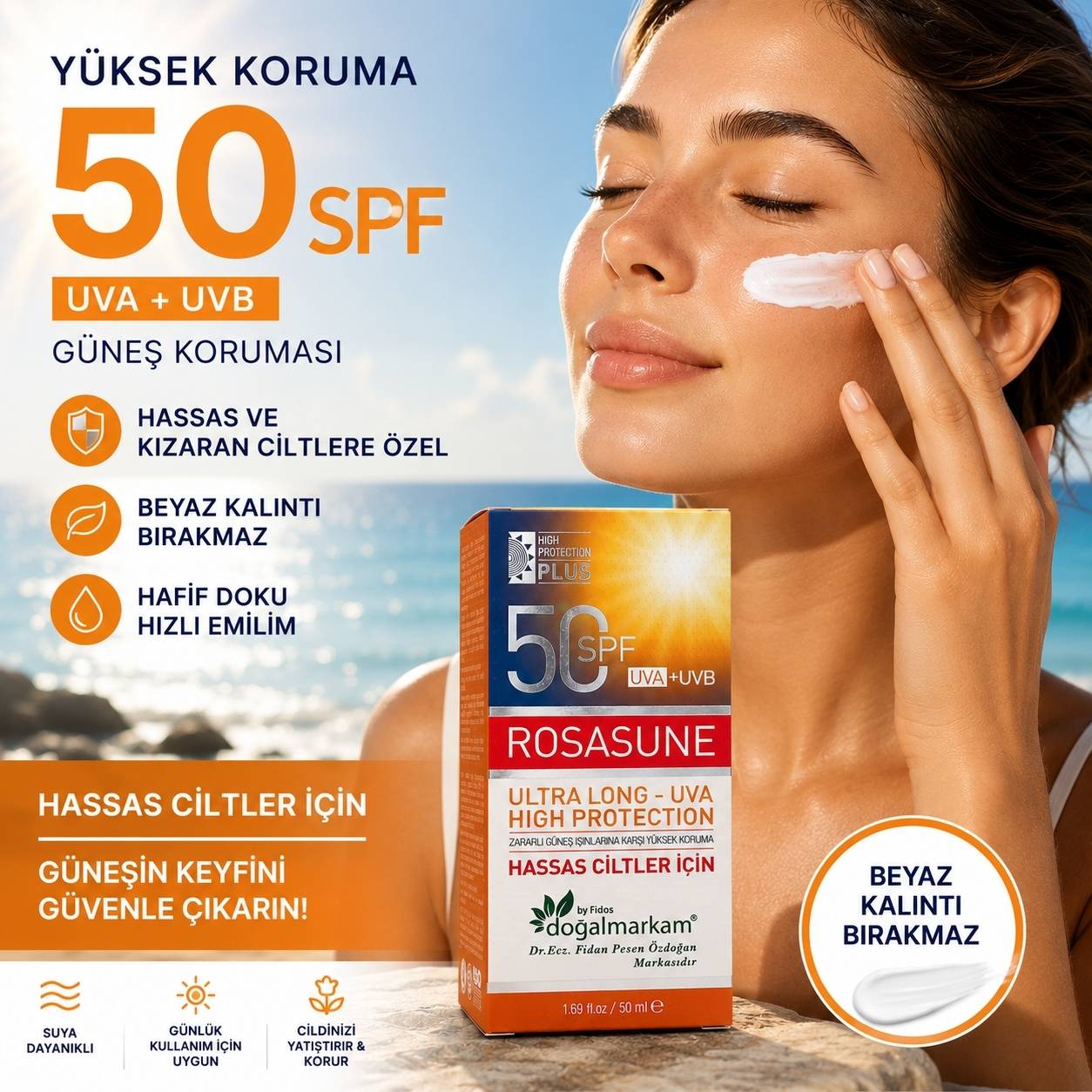 Doğalmarkam Rosasune Güneş Kremi (50ML)