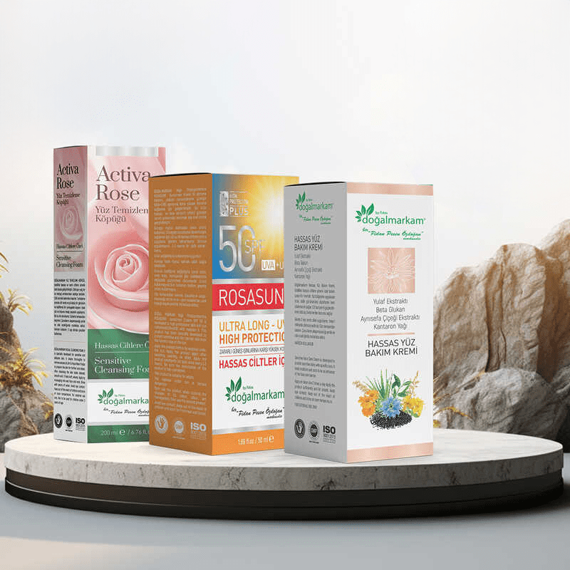 DOĞAL MARKAM - Doğalmarkam Rosasune Güneş Kremi + Roza Krem + Activa Rose Yüz Temizleme Köpüğü 3'lü Set