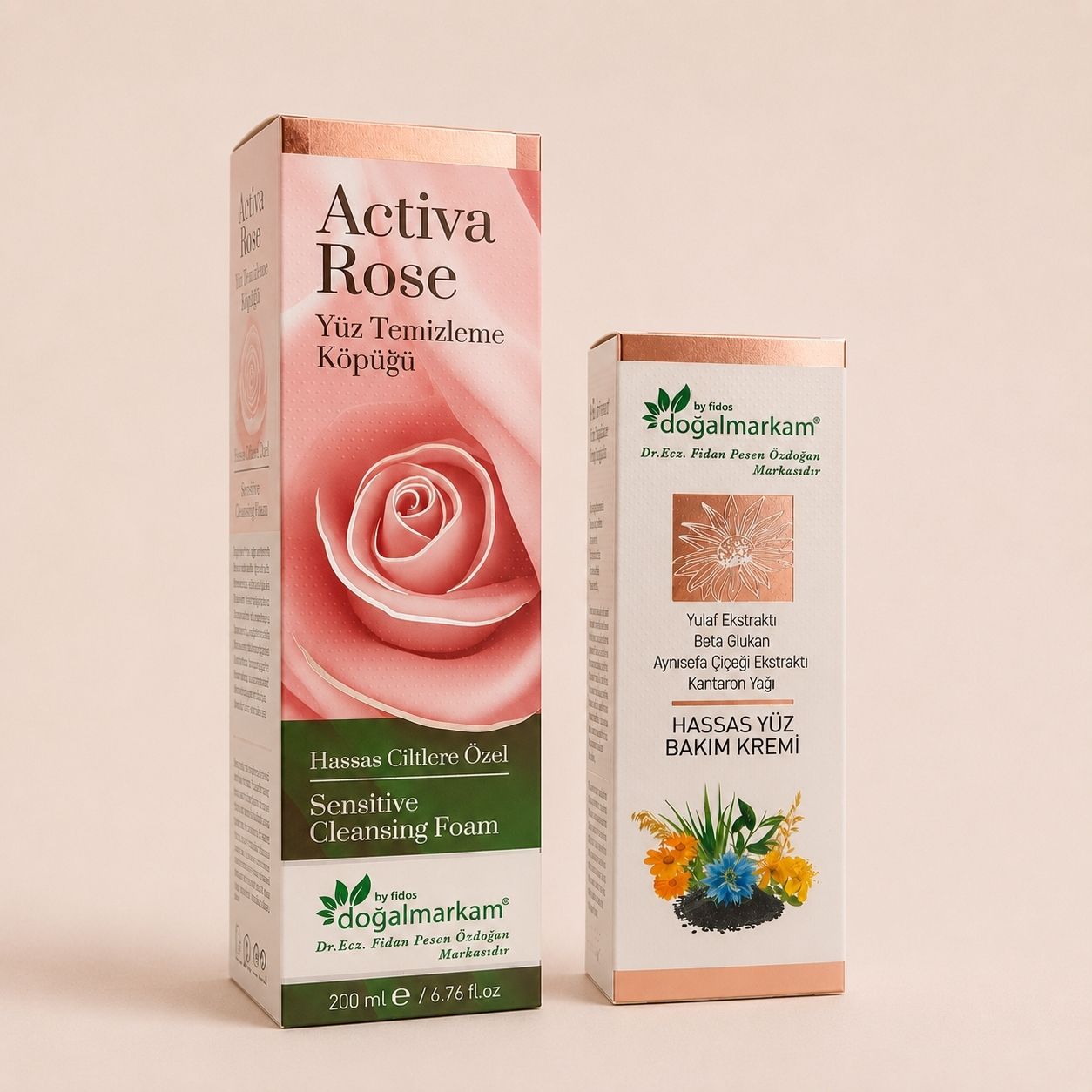 Doğalmarkam Roza Krem + Activa Rose Yüz Temizleme Köpüğü 2'li Set - 2