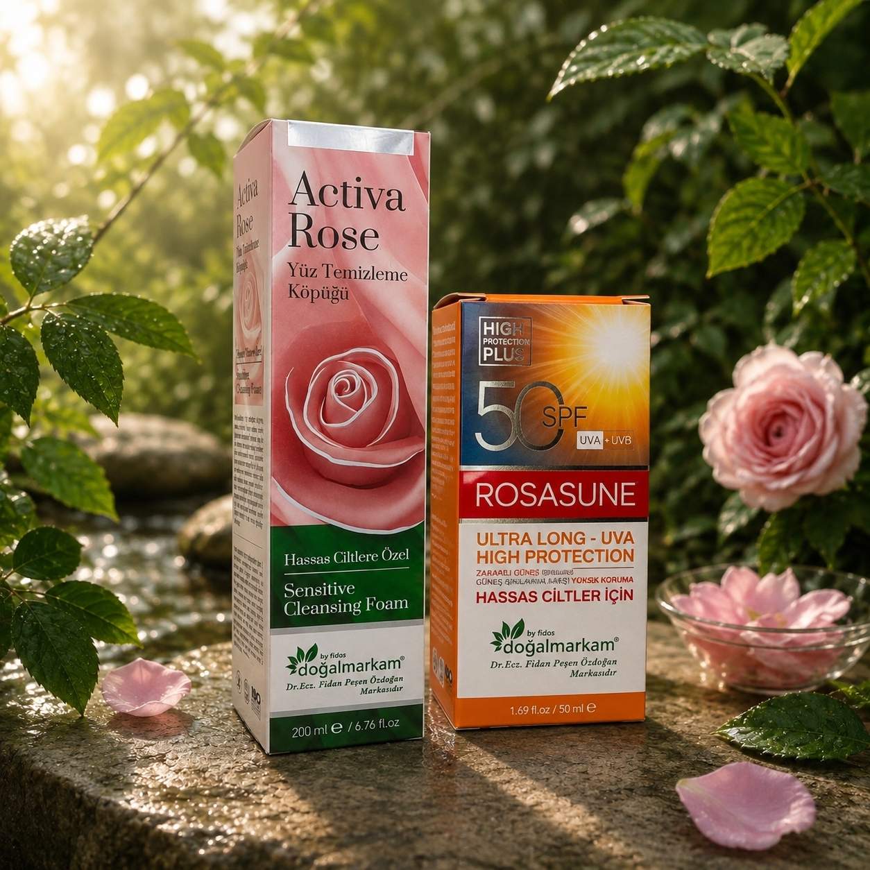 Doğalmarkam Roza Krem + Rosasune Güneş Kremi 2'li Set   - 3
