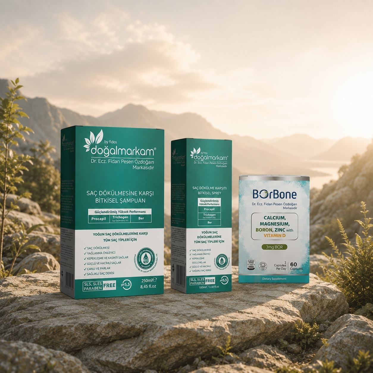 Doğalmarkam Şampuan, Serum ve Borbone Set - 1