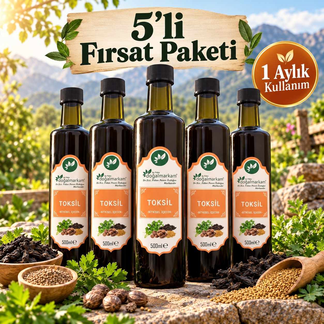 DOĞALMARKAM TOKSİL BİTKİSEL İÇECEK 5'li SET