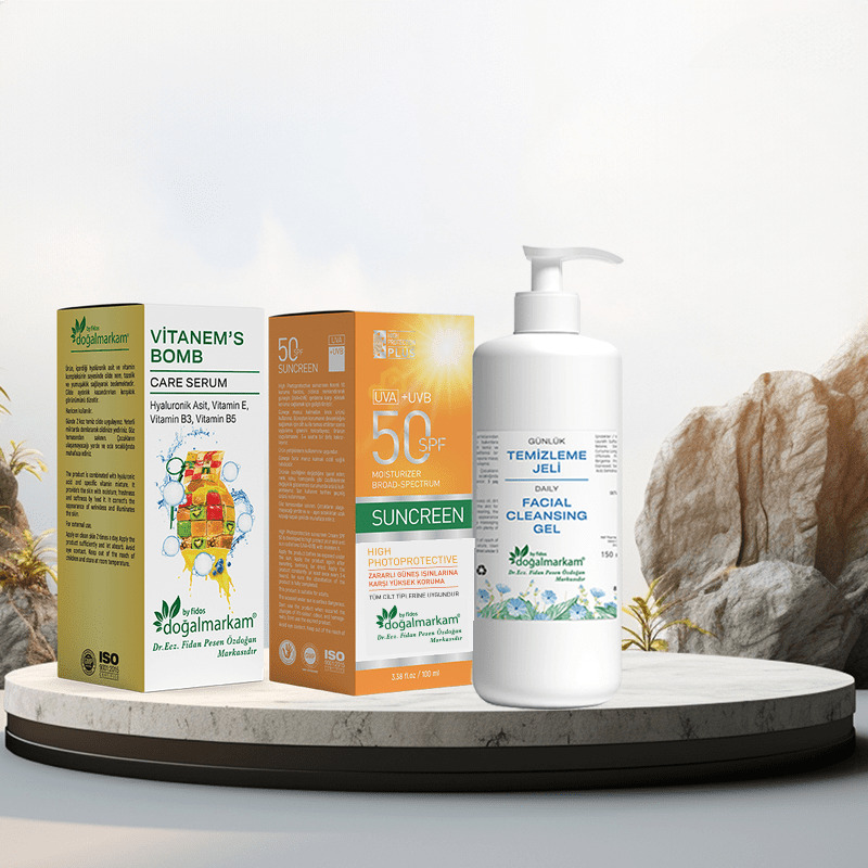 Doğalmarkam Vitanem's Bomb, Doğalmarkam Yüz Temizleme Jeli ve Doğalmarkam Güneş Kremi Üçlü Set - 1