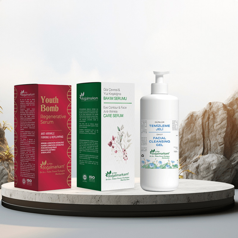 Doğalmarkam Youth Bomb Gençlik Bombası + Göz Çevresi-Alın-Ağız Bölgesi Gençlik Serumu Komple Kırışıklık Bakım Seti - 1