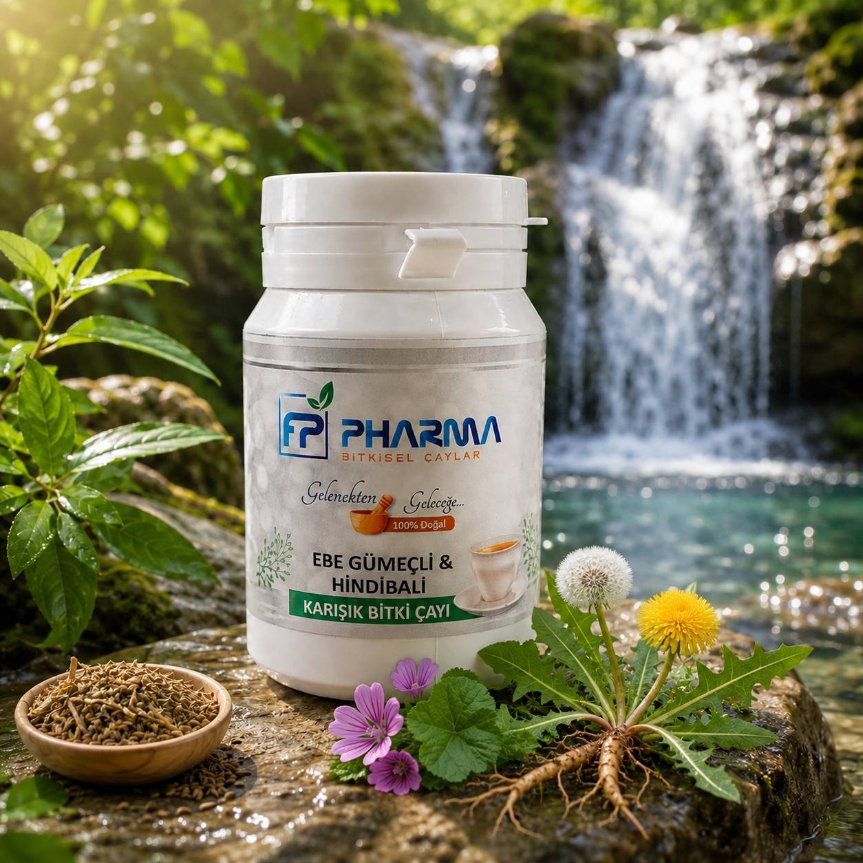 FP PHARMA Ebe Gümeçli Hindibalı Karışık Bitki Çayı 017 EGZ 30 Gr - 1