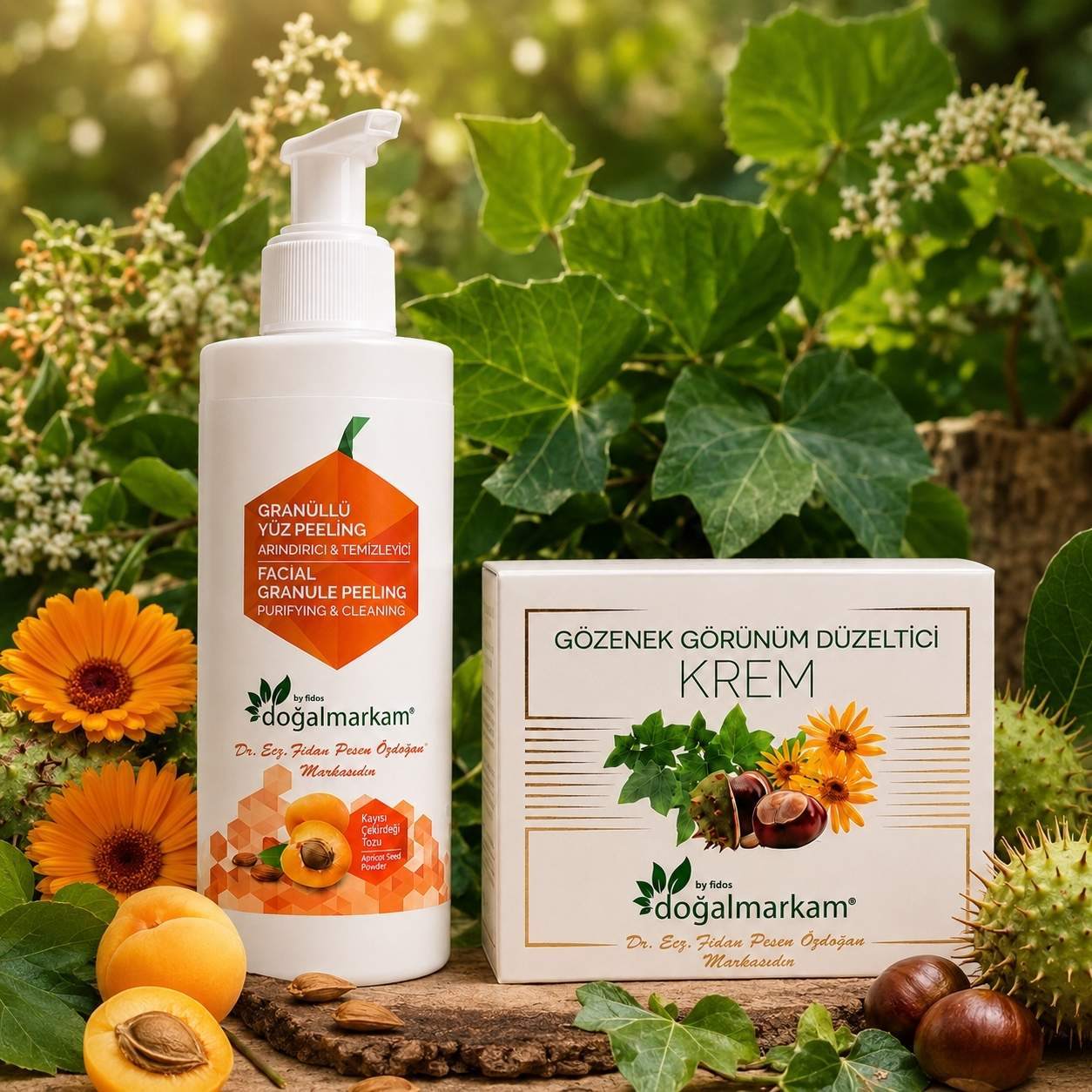 Doğalmarkam Gözenek Sıkılaştırıcı Krem 50 ml , Doğalmarkam Granüllü Yüz Peeling 150 ml  2'Li Set   - 3